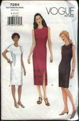 7284 EZ VOGUE CLOSE FIT TAPER DRESS SLEEVES OR NOT 3 LENGTHS PATTERN 8-12
